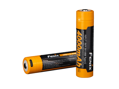 Fenix ARB-L18-4000U – 18650 Li-Ion Akku mit 4000 mAh, inkl. USB C Ladeanschluss