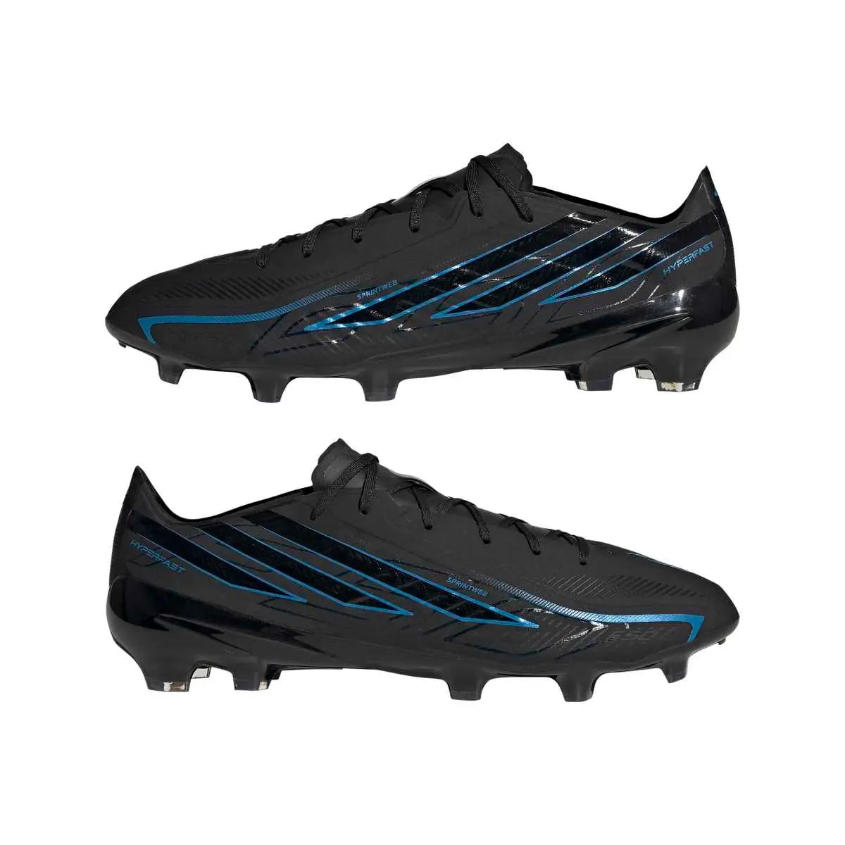 Adidas Fußballschuhe F50 Hyperfast Pro FG, Core Black / Core Black / Lucid Ray Blue