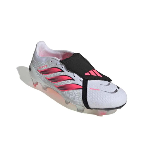 Adidas Fußballschuhe Predator Pro FT FG, Cloud White / Solar Turbo / Core Black – Rückansicht – weiß/pink / 45 1/3