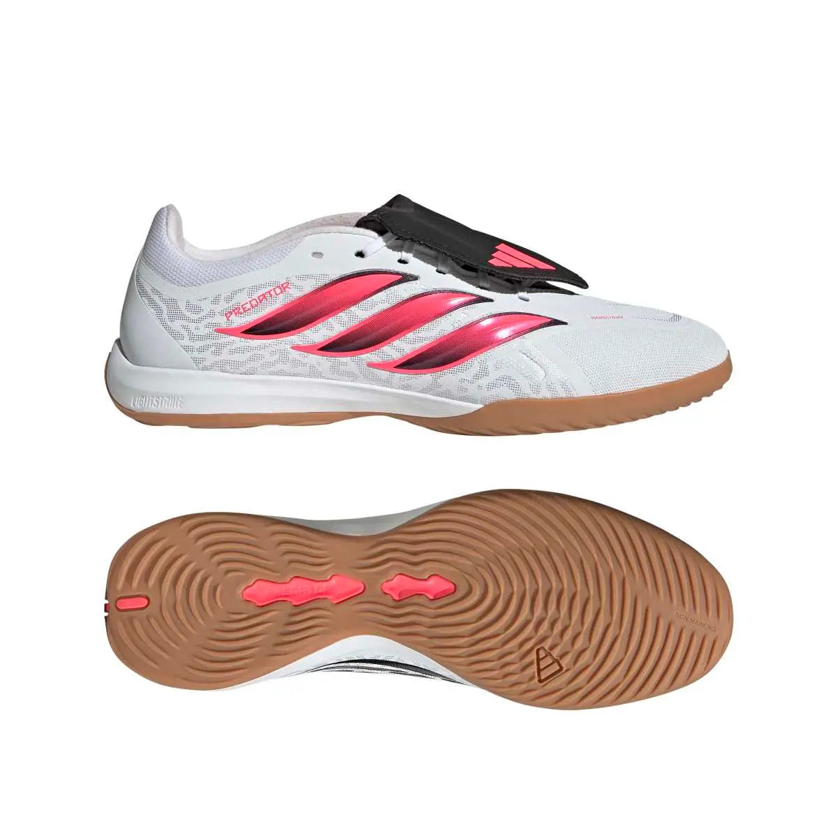 Adidas Hallenfußballschuhe Predator League FT IN, Cloud White / Solar Turbo / Core Black