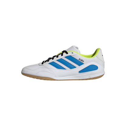 Adidas Hallenfußballschuhe Super Sala III, Cloud White / Lucid Ray Blue / Solar Yellow - machsport