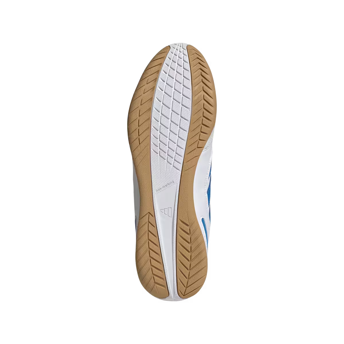 Adidas Hallenfußballschuhe Super Sala III, Cloud White / Lucid Ray Blue / Solar Yellow - machsport