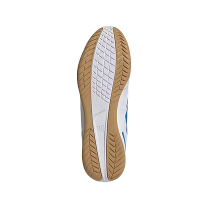 Adidas Hallenfußballschuhe Super Sala III, Cloud White / Lucid Ray Blue / Solar Yellow - machsport