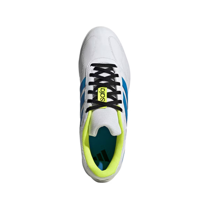 Adidas Hallenfußballschuhe Super Sala III, Cloud White / Lucid Ray Blue / Solar Yellow - machsport
