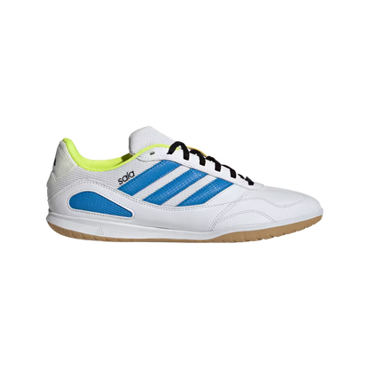 Adidas Hallenfußballschuhe Super Sala III, Cloud White / Lucid Ray Blue / Solar Yellow - machsport