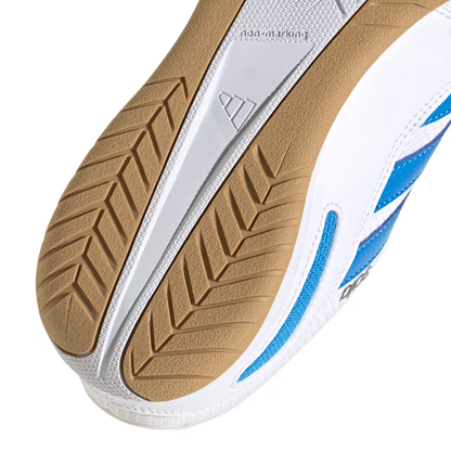 Adidas Hallenfußballschuhe Super Sala III, Cloud White / Lucid Ray Blue / Solar Yellow - machsport