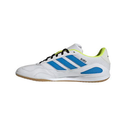 Adidas Hallenfußballschuhe Super Sala III, Cloud White / Lucid Ray Blue / Solar Yellow - machsport