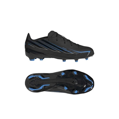 Adidas Kinderfußballschuhe F50 Hyperfast League FG, Core Black / Core Black / Lucid Ray Blue