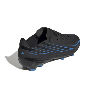 Adidas Kinderfußballschuhe F50 Hyperfast League FG, Core Black / Core Black / Lucid Ray Blue