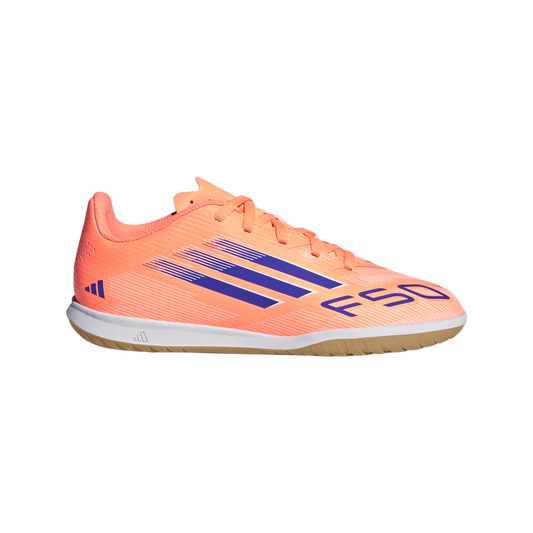 Adidas Kinderhallenfußballschuhe F50 Club In – neonorange / 36 2/3