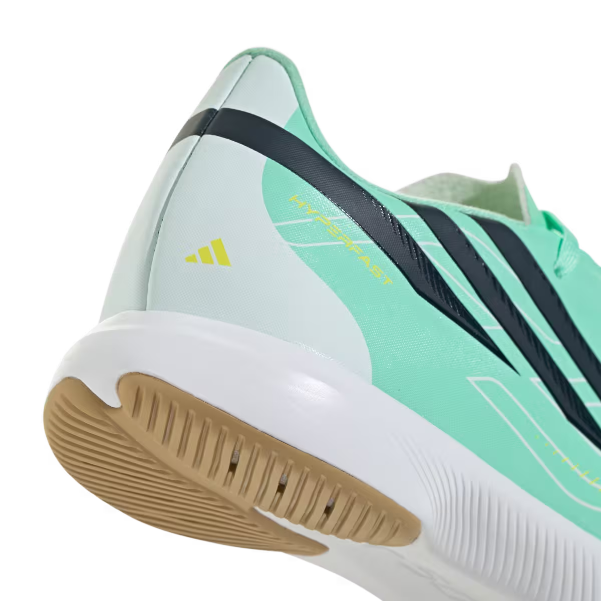 Adidas Kinderhallenfußballschuhe F50 Hyperfast League, Pulse Mint / Night Navy / Solar Lemon