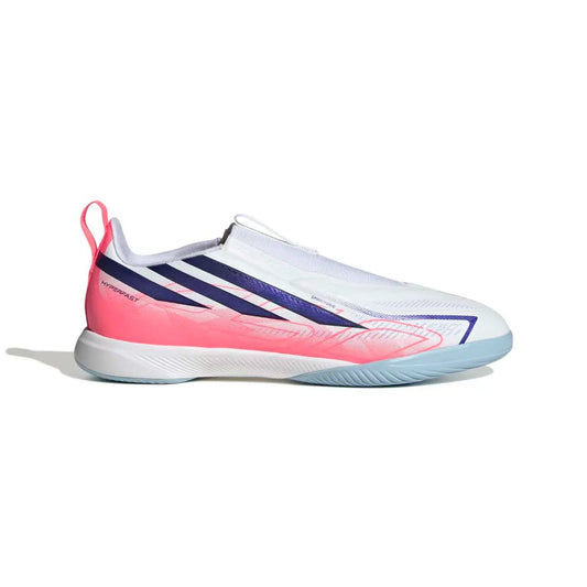 Adidas Kinderhallenfußballschuhe Hyperfast League LL IN – weiß/pink / 38 2/3