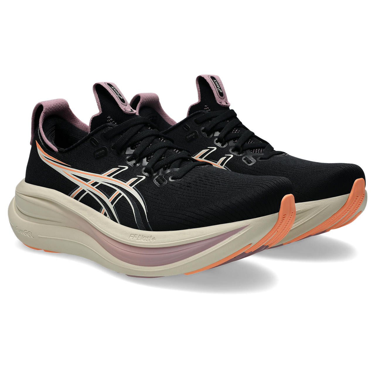 Asics Damenlaufschuhe Gel-Nimbus 28, Black/Taro Purple