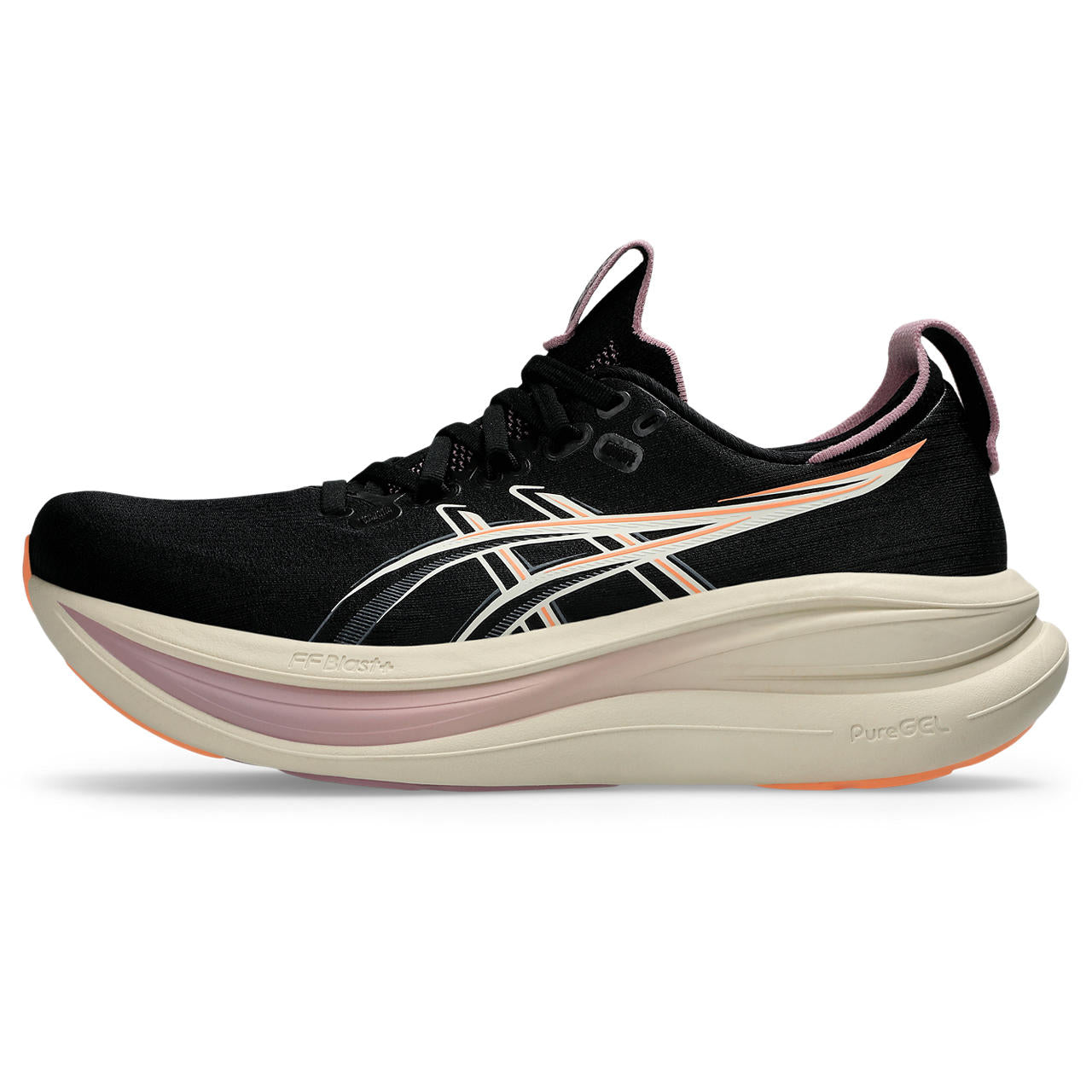 Asics Damenlaufschuhe Gel-Nimbus 28, Black/Taro Purple