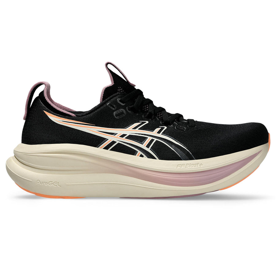 Asics Damenlaufschuhe Gel-Nimbus 28, Black/Taro Purple