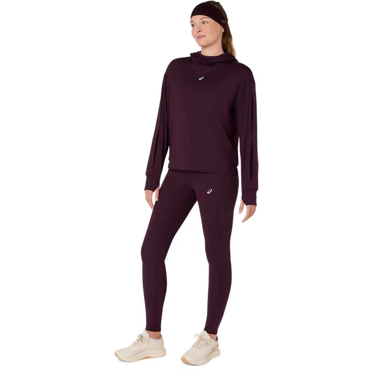 Asics Damenlaufhose Nagino Run Tight, Dark Aubergine