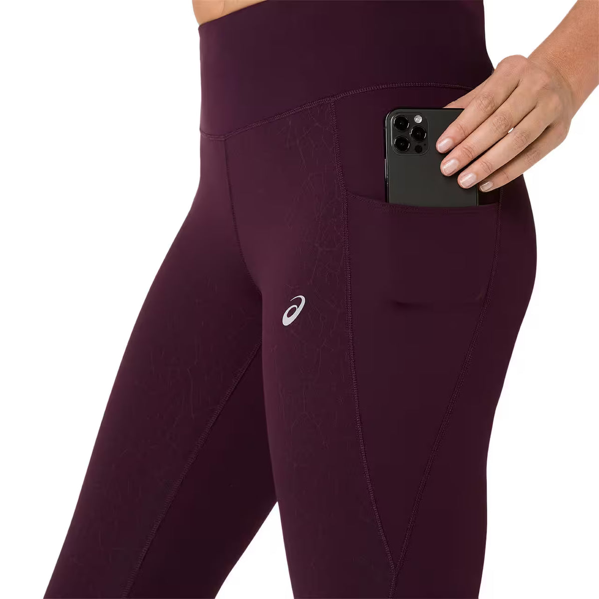 Asics Damenlaufhose Nagino Run Tight, Dark Aubergine – Bild 