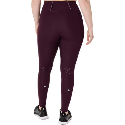 Asics Damenlaufhose Road High Waist Tight, Dark Aubergine - machsport