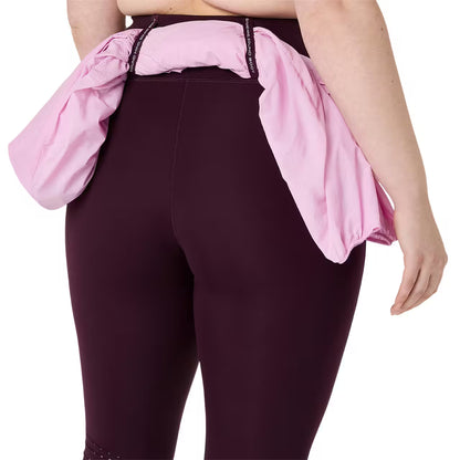 Asics Damenlaufhose Road High Waist Tight, Dark Aubergine - machsport