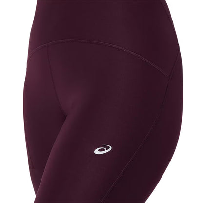 Asics Damenlaufhose Road High Waist Tight, Dark Aubergine - machsport