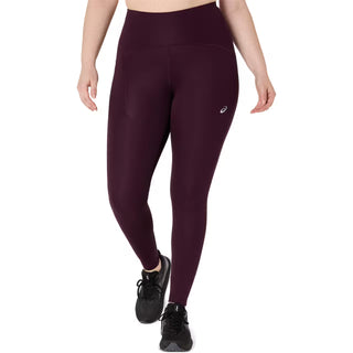 Asics Damenlaufhose Road High Waist Tight, Dark Aubergine - machsport