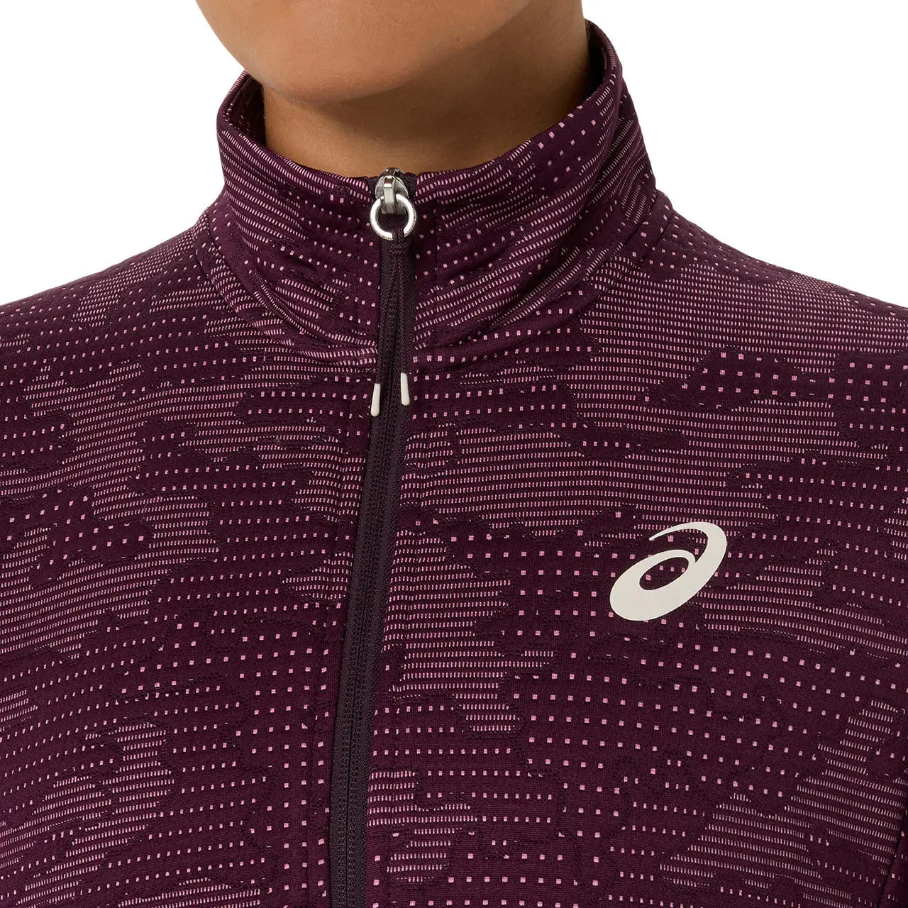 Asics Damenlaufjacke Match Jacket, Dark Aubergine