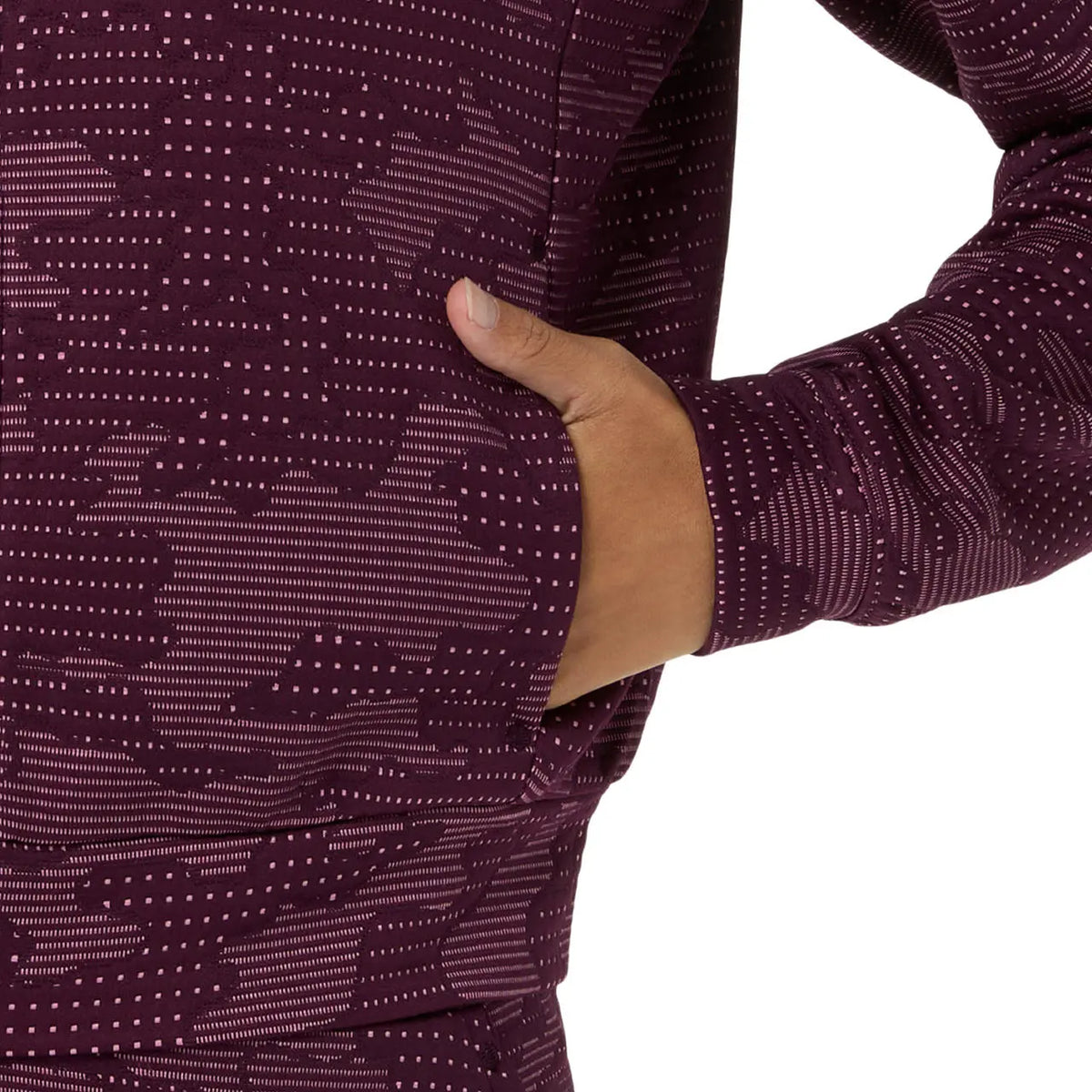Asics Damenlaufjacke Match Jacket, Dark Aubergine