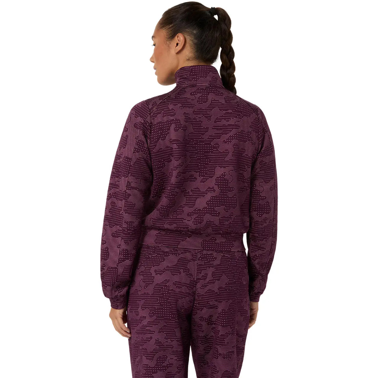 Asics Damenlaufjacke Match Jacket, Dark Aubergine – Bild 