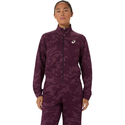Asics Damenlaufjacke Match Jacket, Dark Aubergine