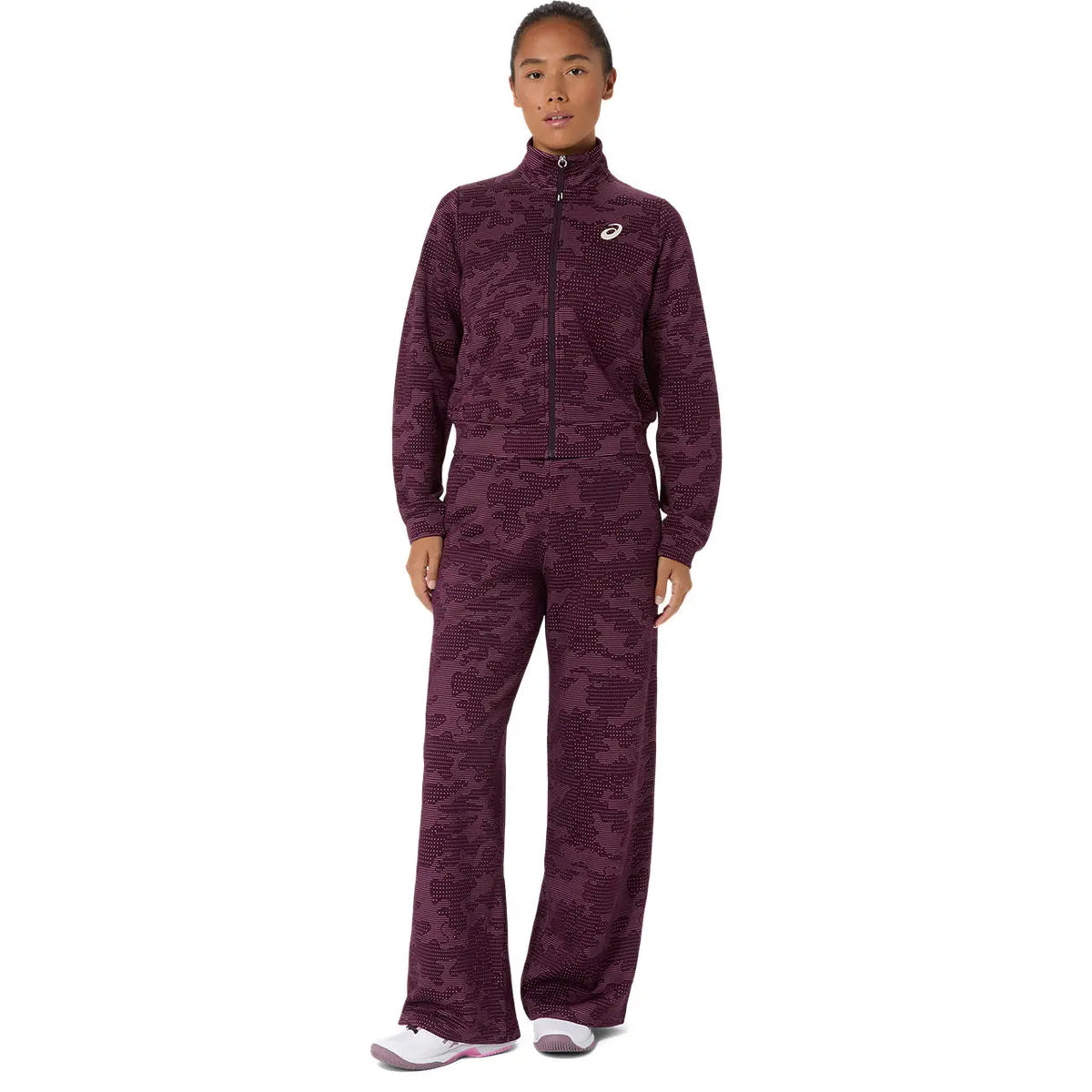 Asics Damenlaufjacke Match Jacket, Dark Aubergine – Bild 