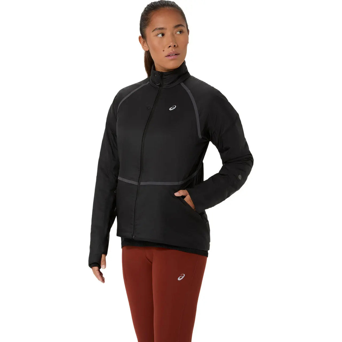 Asics Damenlaufjacke Road Winter Run Jacket, Performance Black – Bild 