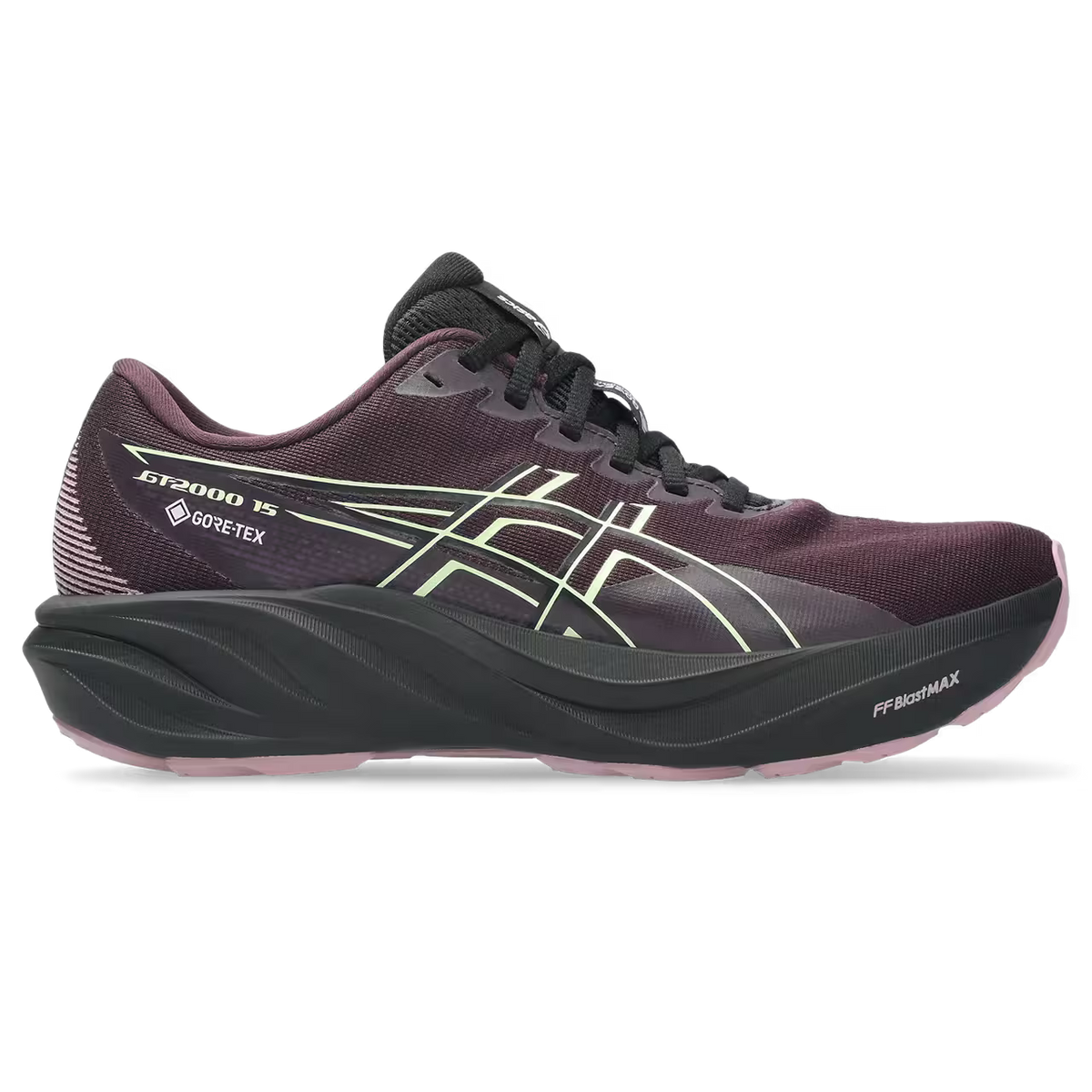 Asics Damenlaufschuhe GT-2000 15 GTX, Dark Aubergine/Black – Bild 