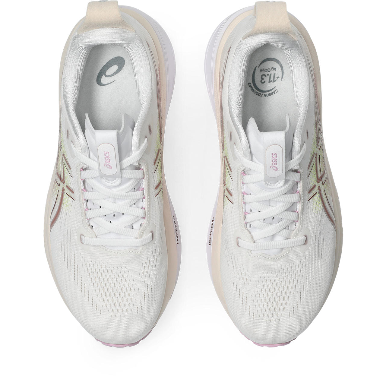 Asics Damenlaufschuhe Gel-Kayano 33, White/Hazy Lilac – Bild 