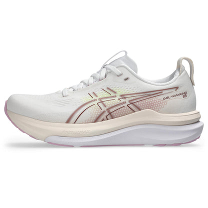 Asics Damenlaufschuhe Gel-Kayano 33, White/Hazy Lilac