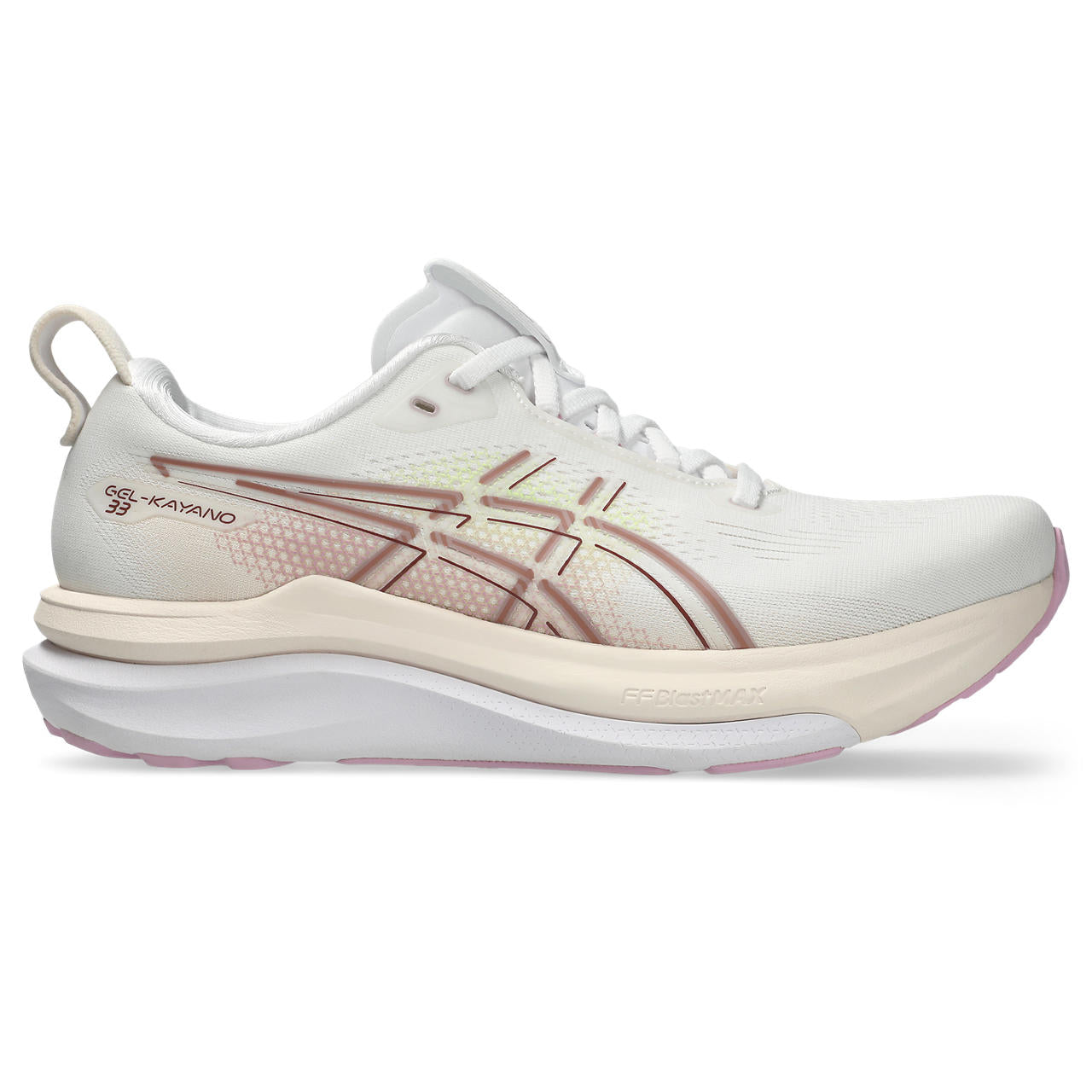 Asics Damenlaufschuhe Gel-Kayano 33, White/Hazy Lilac – Bild 