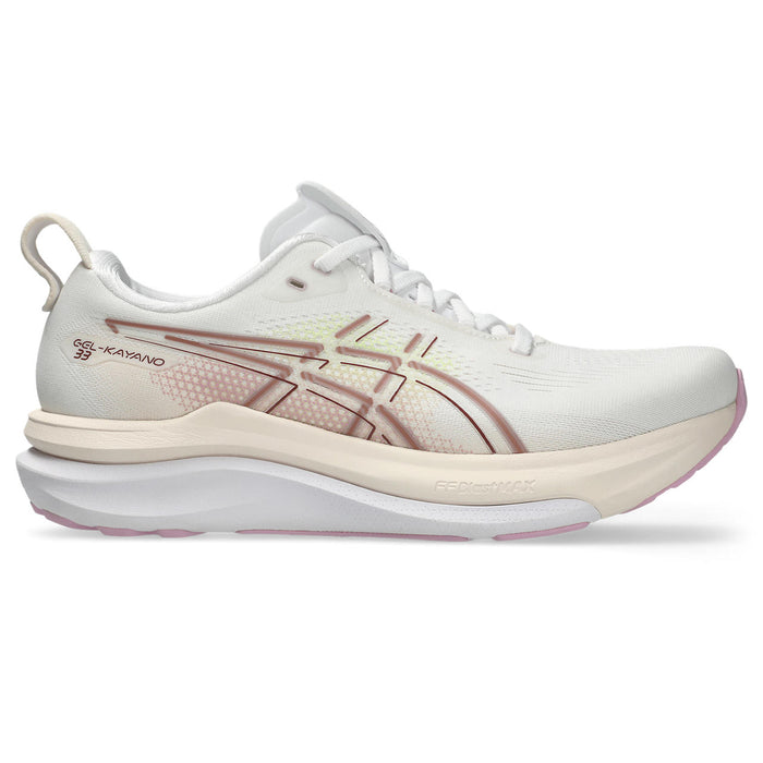 Asics Damenlaufschuhe Gel-Kayano 33, White/Hazy Lilac