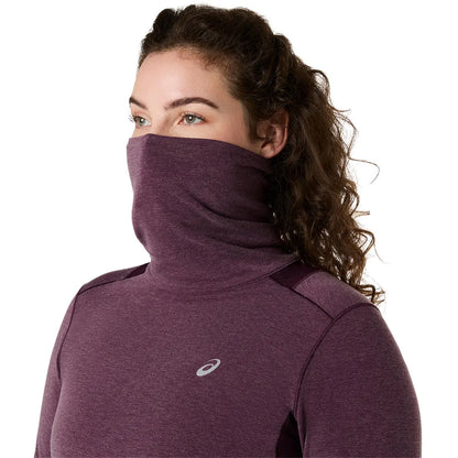 Asics Damenlaufshirt Nagino Run Winter LS Top, Dark Aubergine