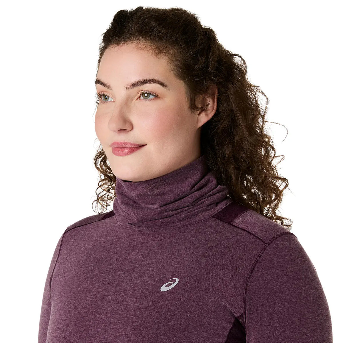 Asics Damenlaufshirt Nagino Run Winter LS Top, Dark Aubergine