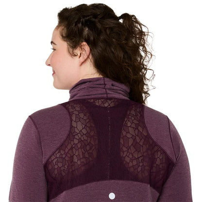 Asics Damenlaufshirt Nagino Run Winter LS Top, Dark Aubergine