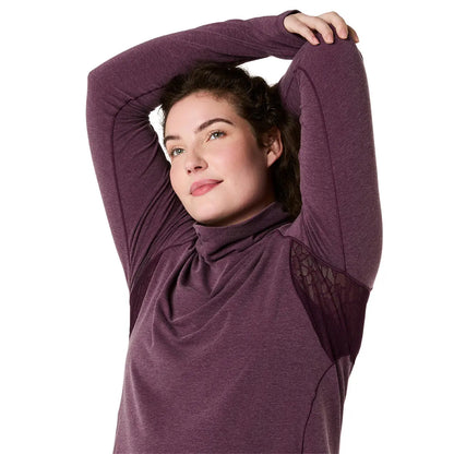 Asics Damenlaufshirt Nagino Run Winter LS Top, Dark Aubergine