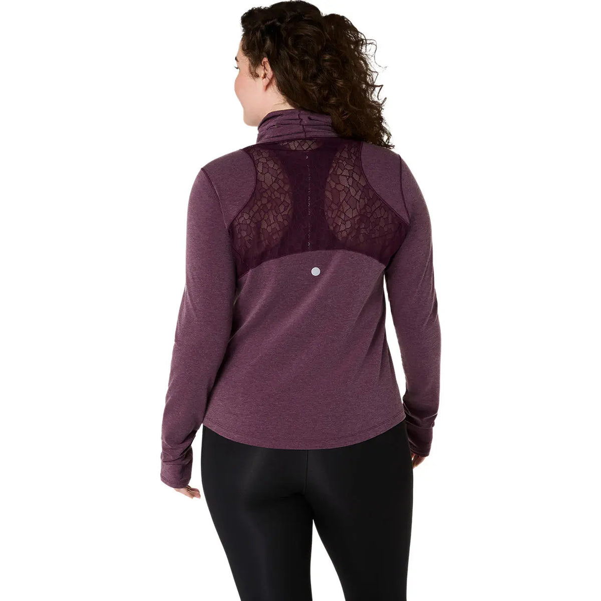 Asics Damenlaufshirt Nagino Run Winter LS Top, Dark Aubergine