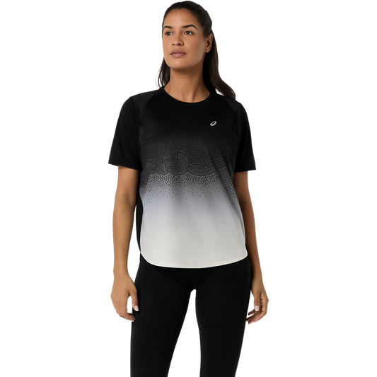 Asics Damenlaufshirt Road Fade SS Top – schwarz / 34