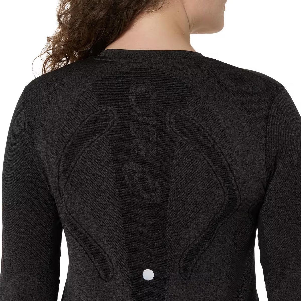Asics Damenlaufshirt Road Seamless LS Top, Performance Black/Graphite Grey