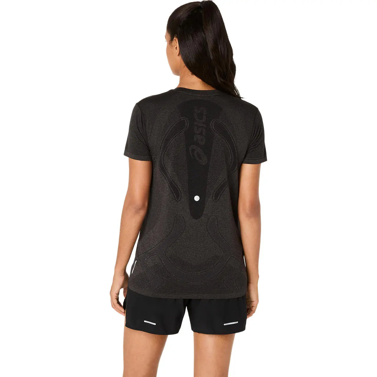 Asics Damenlaufshirt Road Seamless SS Top, Performance Black/Graphite Grey – Bild 