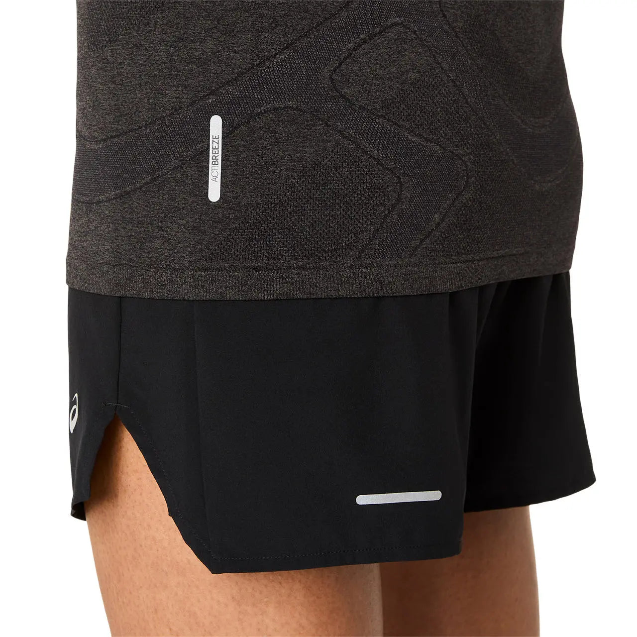 Asics Damenlaufshirt Road Seamless SS Top, Performance Black/Graphite Grey – Bild 