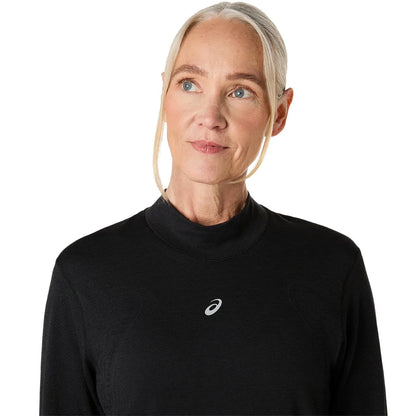 Asics Damenlaufshirt Road Winter Seamless LS Top, Performance Black