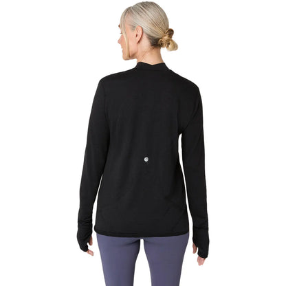 Asics Damenlaufshirt Road Winter Seamless LS Top, Performance Black