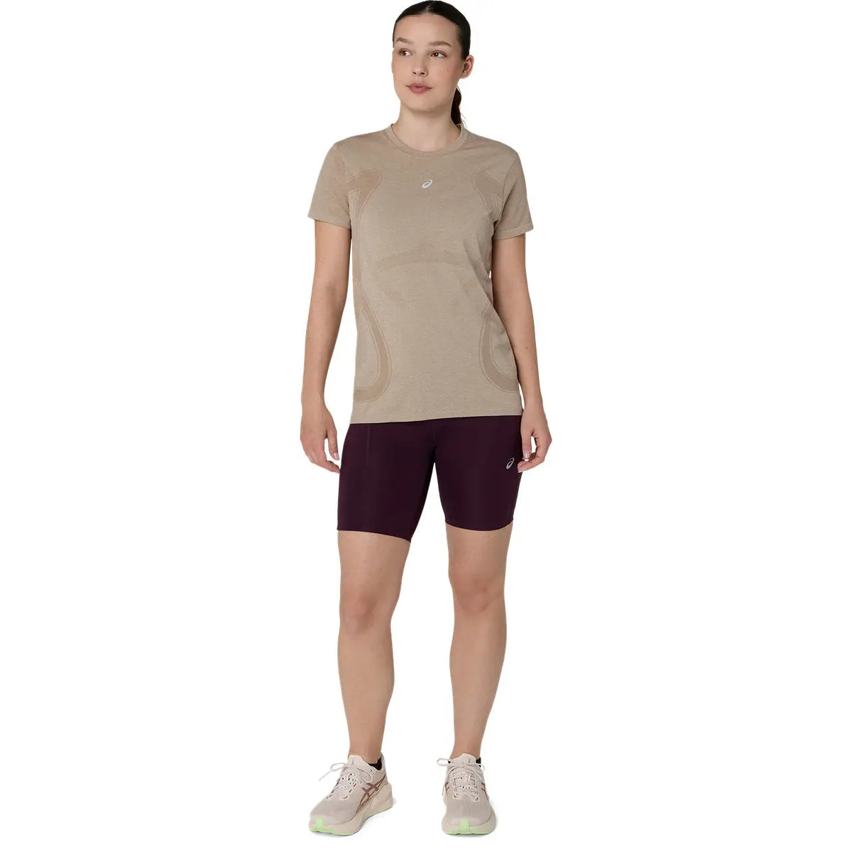 Asics Damenlaufshort Road High Waist 8 IN Sprinter, Dark Aubergine – Bild 