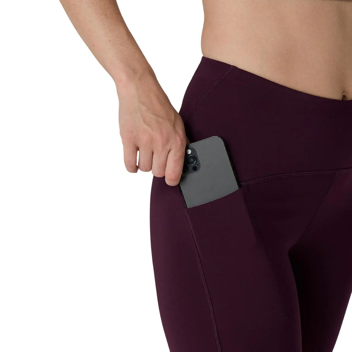 Asics Damenlaufshort Road High Waist 8 IN Sprinter, Dark Aubergine – Bild 