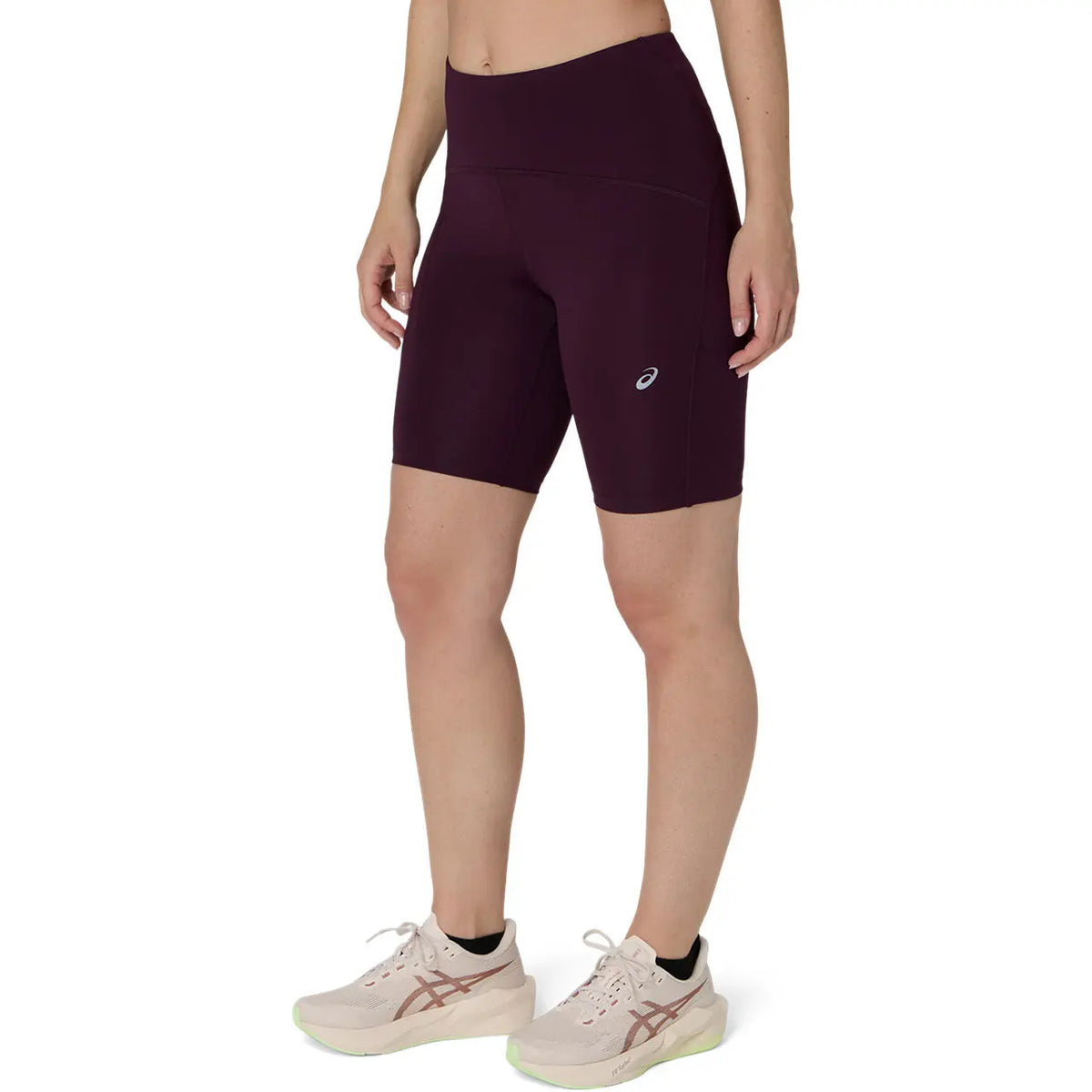Asics Damenlaufshort Road High Waist 8 IN Sprinter, Dark Aubergine – Bild 